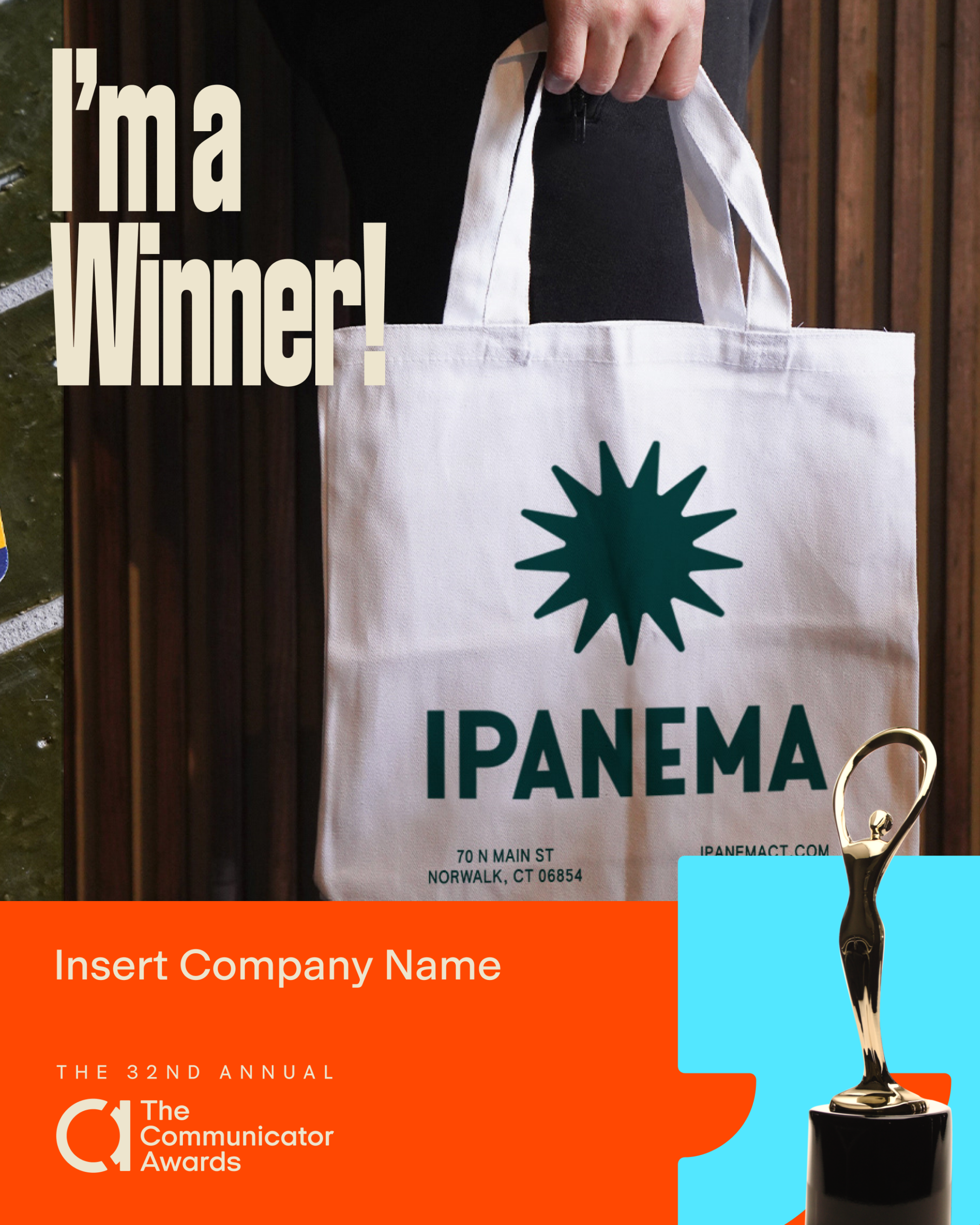 "I'm a Winner" Customizable Badge