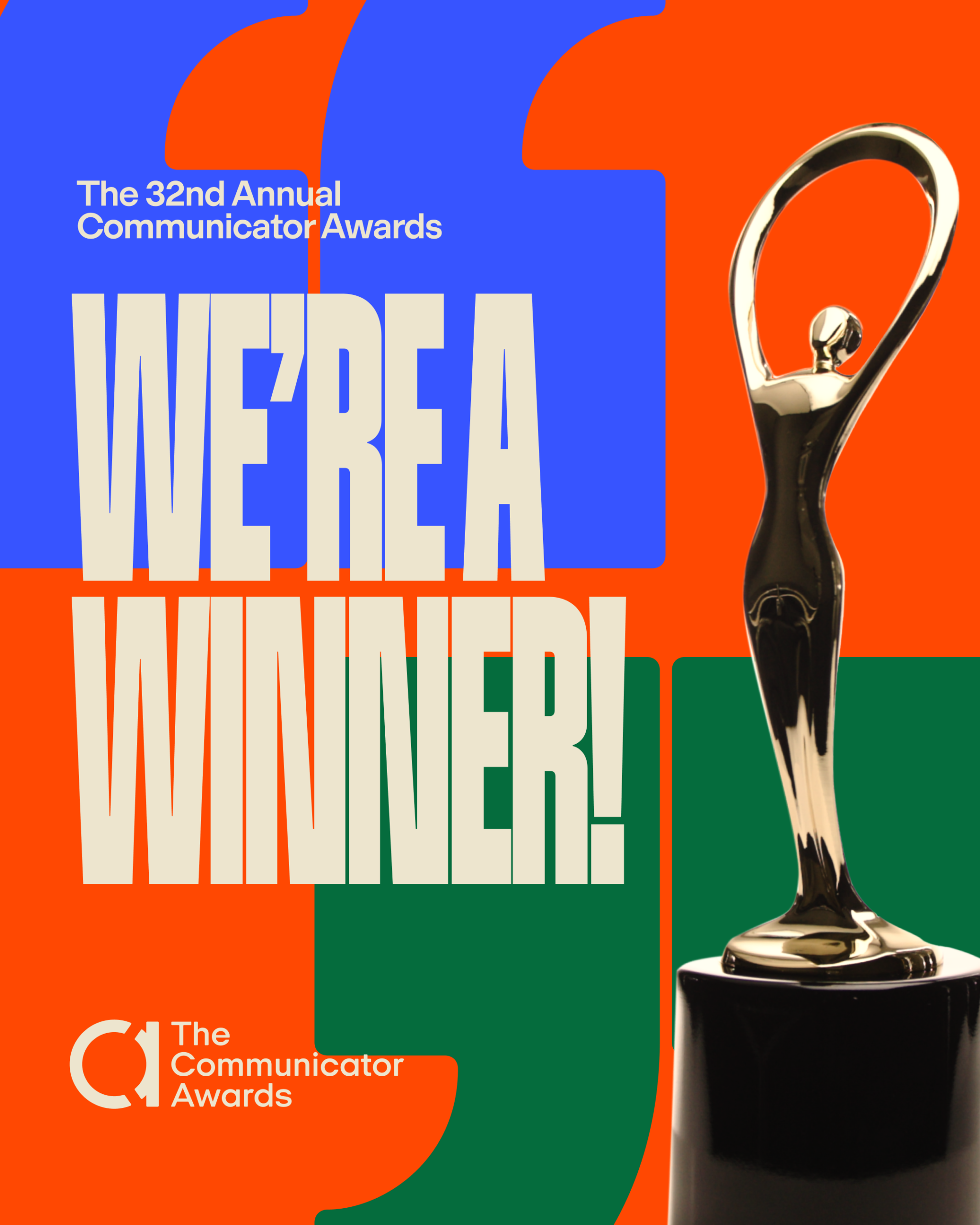 "We're a Winner" Badge (Orange)