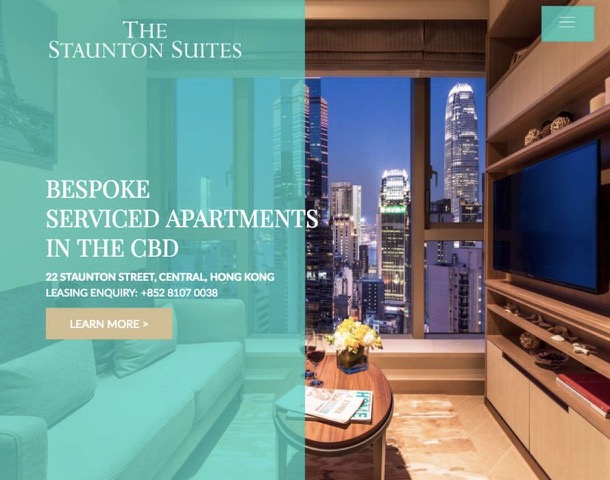 The Staunton Suites Website by FirmStudio Ltd