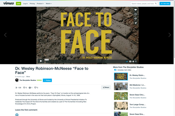 "Face To Face" by Dr. Wesley Robinson-McNeese by The Storyteller Studios, Inc.