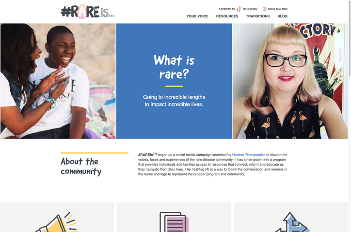 #RAREis Website by Beekeeper Group