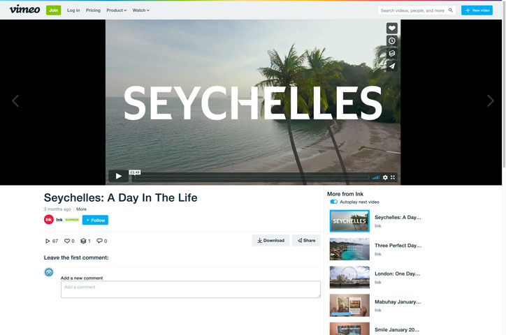 Etihad presents Seychelles: A Day In The Life by Ink