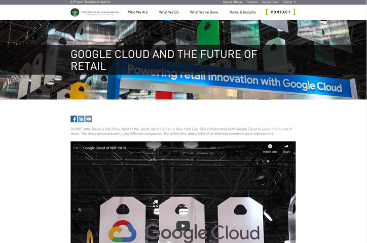 Google Cloud at NRF 2019 by George P. Johnson Experience Marketing
