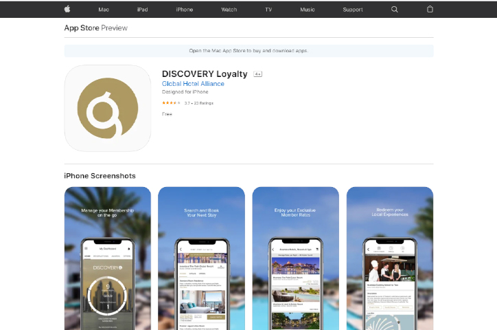 DISCOVERY Loyalty App by Global Hotel Alliance