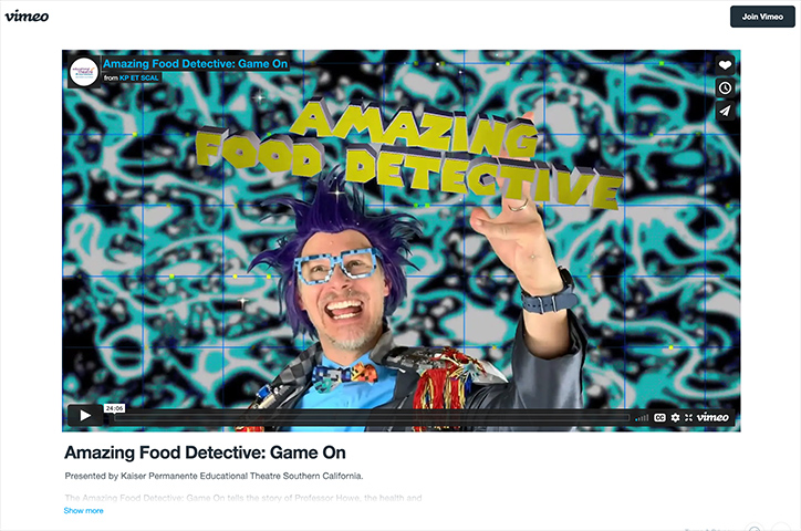 Amazing Food Detective: Game On by Kaiser Permanente Educational Theatre