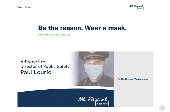 Be the reason. Wear a mask. by City of Mt Pleasant, MI
