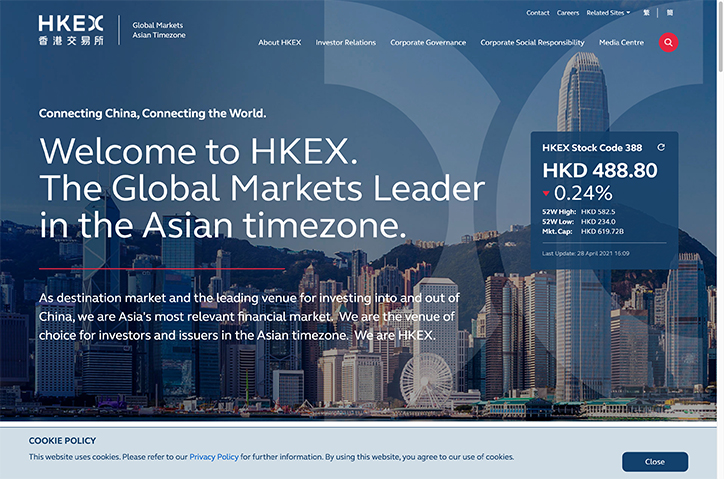 HKEX Group Website by FirmStudio Ltd