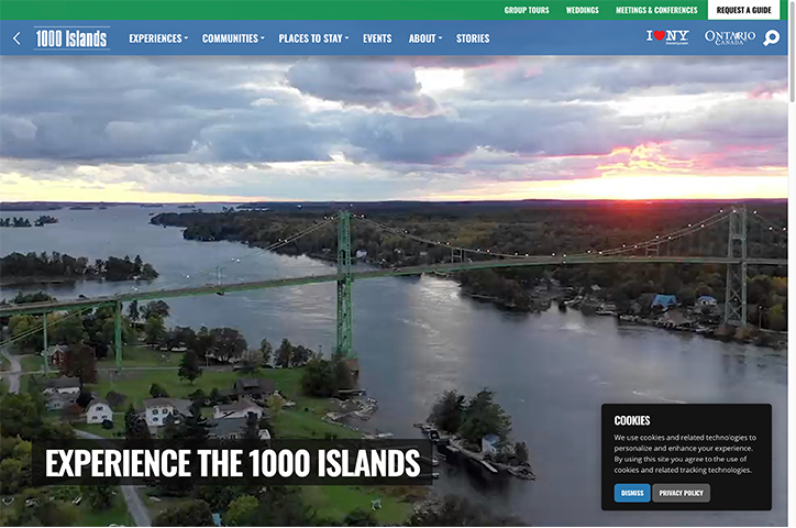 1000 Islands Website by ABC Creative Group