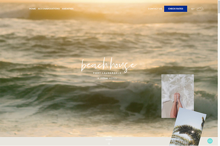 Beach House Hilton Website by helium creative