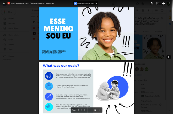 "Esse Menino Sou Eu" Campaign for Duchenne Muscular Dystrophy by LLYC