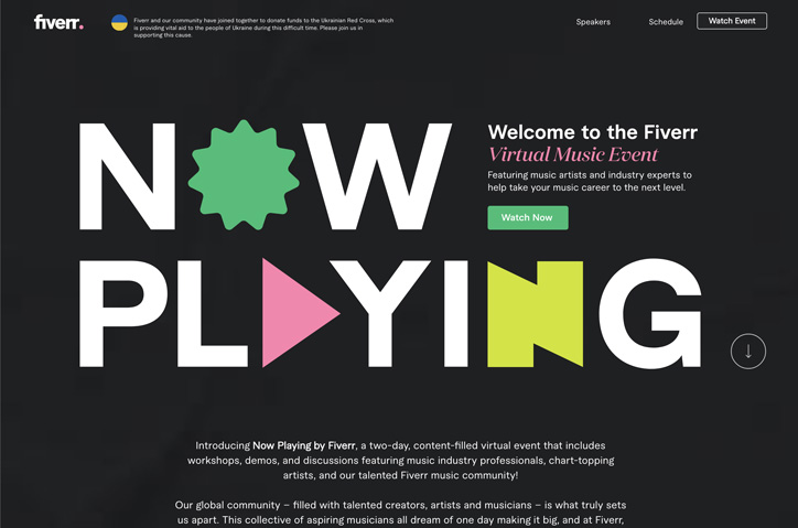 “Now Playing” by Fiverr by Fiverr