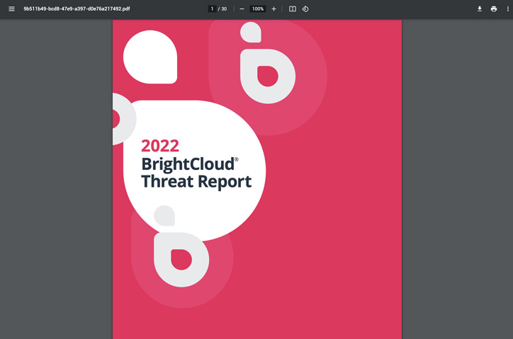 2022 BrightCloud Threat Report by CyberEdge Group