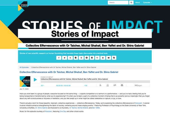 Collective Effervescence with Or Taicher, Michal Shahaf, Ben Yaffet and Dr. Shira Gabriel by Stories of Impact