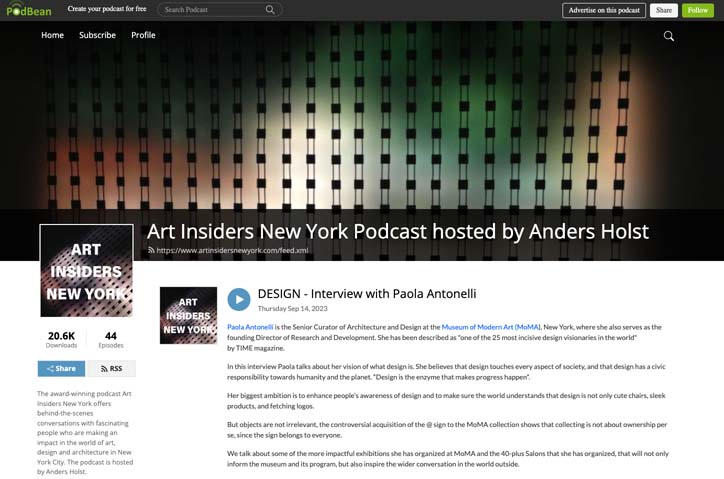 DESIGN - Interview with Paola Antonelli by UOM, LLC