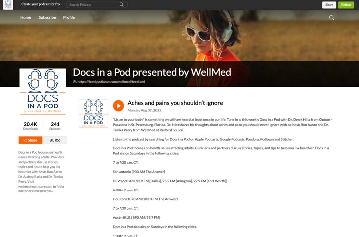 Docs in a Pod - Aches and pains you shouldn’t ignore by WellMed Medical Management
