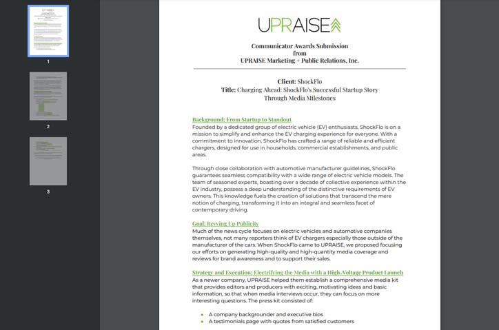 Charging Ahead: ShockFlo's Successful Startup Story Through Media by UPRAISE Marketing + PR