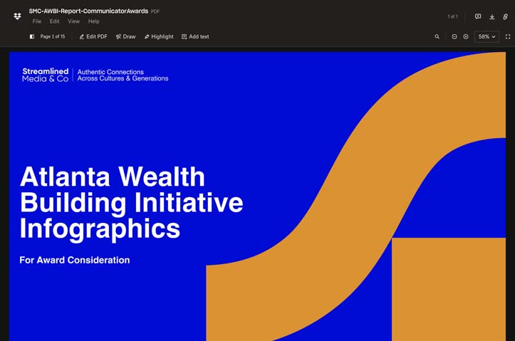 Atlanta Wealth Building Initiative: "Building a Beloved Economy" Report by Streamlined Media & Communications LLC