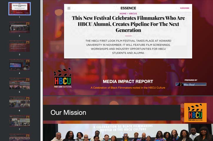 2023 HBCU First LOOK Film Festival Initiative by Miles Ahead Entertainment