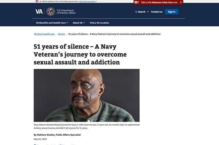 51 years of silence – A Navy Veteran’s journey to overcome sexual assault and addiction by Dept. of Veterans Affairs