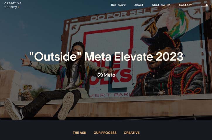 "Outside" Meta Elevate by Creative Theory Agency