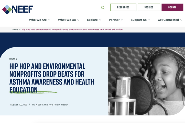 Hip Hop and Environmental Nonprofits Drop Beats for Asthma Awareness and Health Education by National Environmental Education Foundation