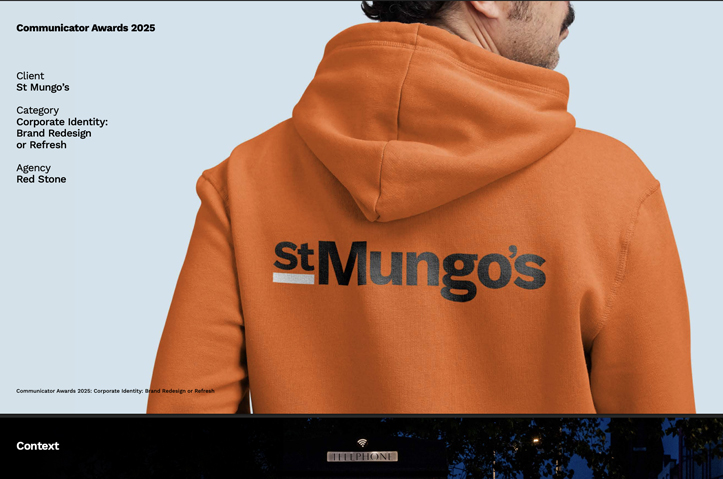 St Mungo's rebrand by Red Stone