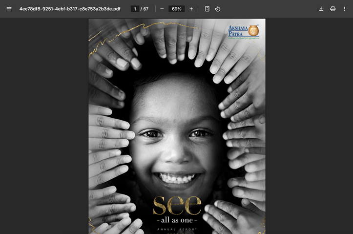 See - All as One by The Akshaya Patra Foundation