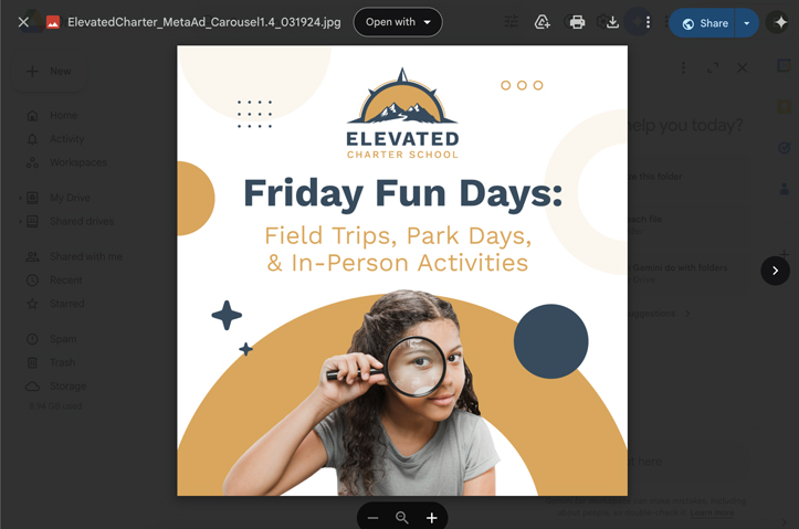Elevated Charter Enrollment Campaign by Target River
