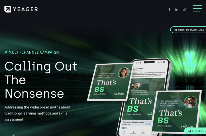 Skillable "That's BS" Multi-Channel Campaign by Yeager Marketing