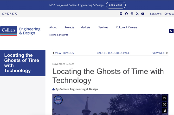 Locating the Ghosts of Time with Technology by Colliers Engineering & Design