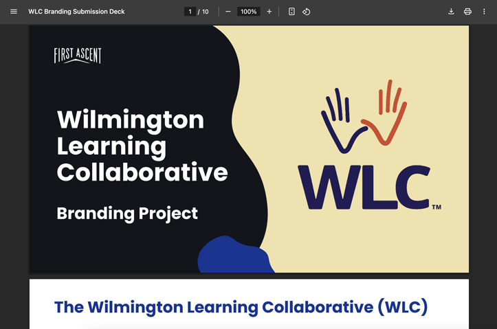 Wilmington Learning Collaborative Branding Project by First Ascent Design LLC