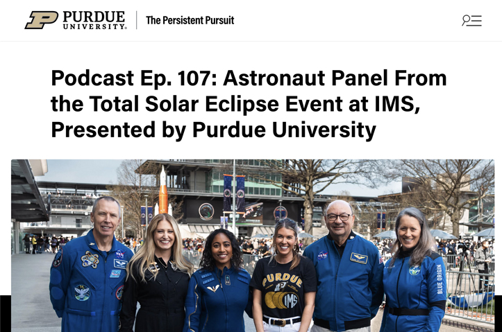 Astronaut Panel From the Total Solar Eclipse Event at IMS, Presented by Purdue University by Purdue University
