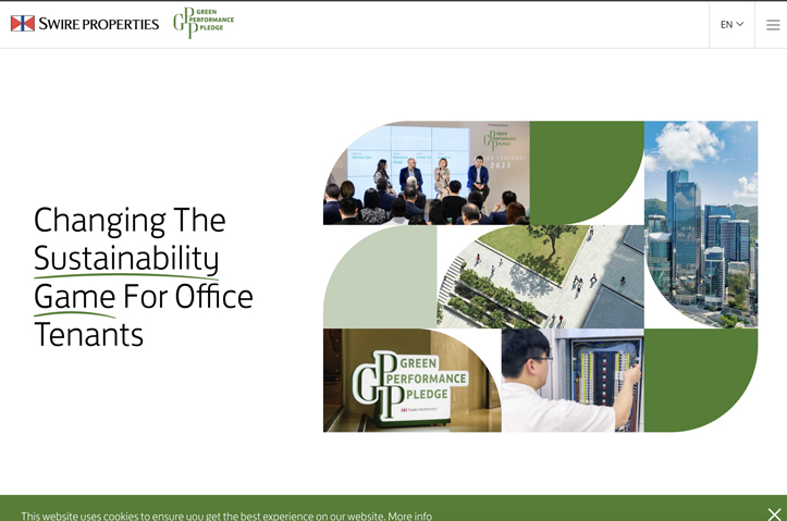 Swire Properties Green Performance Pledge (GPP) Website by Swire Properties Limited