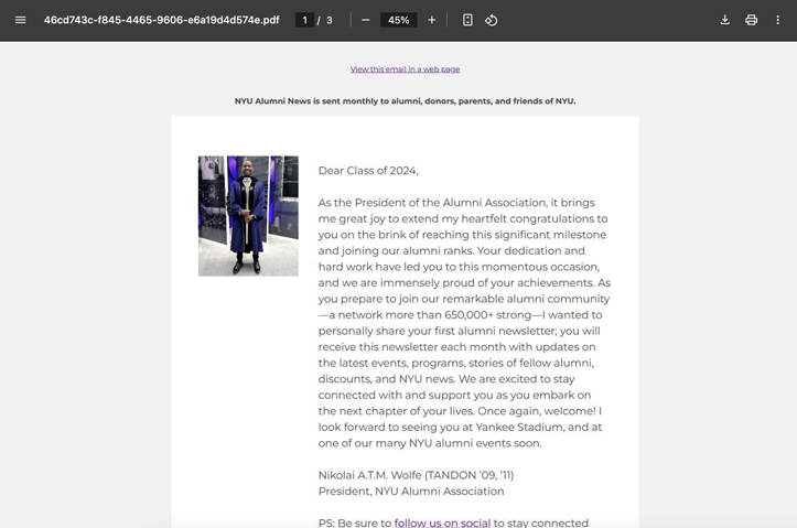 NYU Alumni News: News about and for our community of NYU alumni and friends. by New York University Office of Alumni Relations