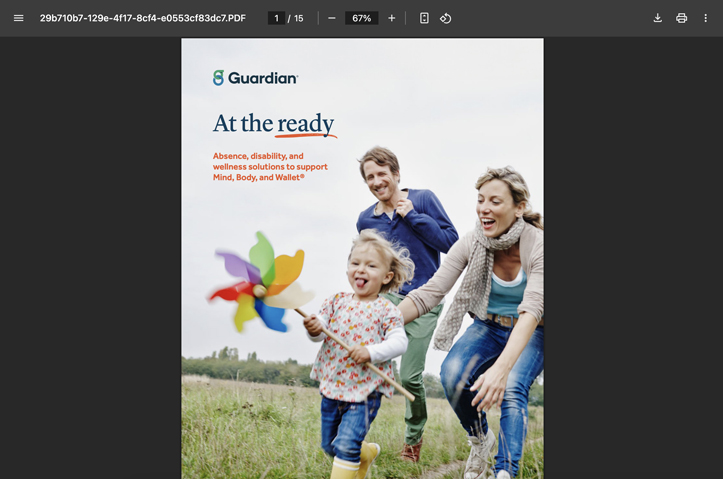 Integrated Absence, Disability & Wellness Campaign - Broker Briefing Book by Guardian