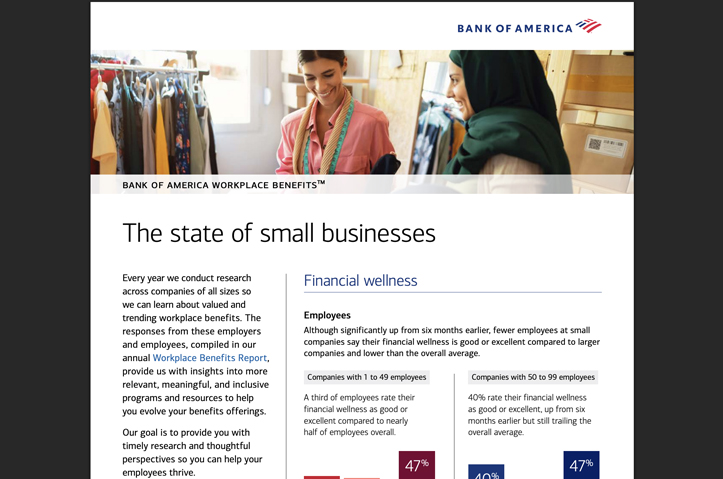 Workplace Benefits Small Business Report by Bank of America