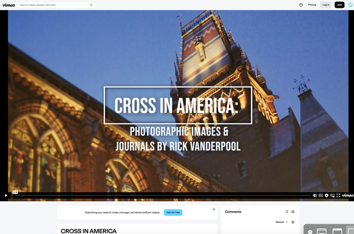 CROSS IN AMERICA, PHOTOGRAPHIC IMAGES & Journals by Ray's Video Services