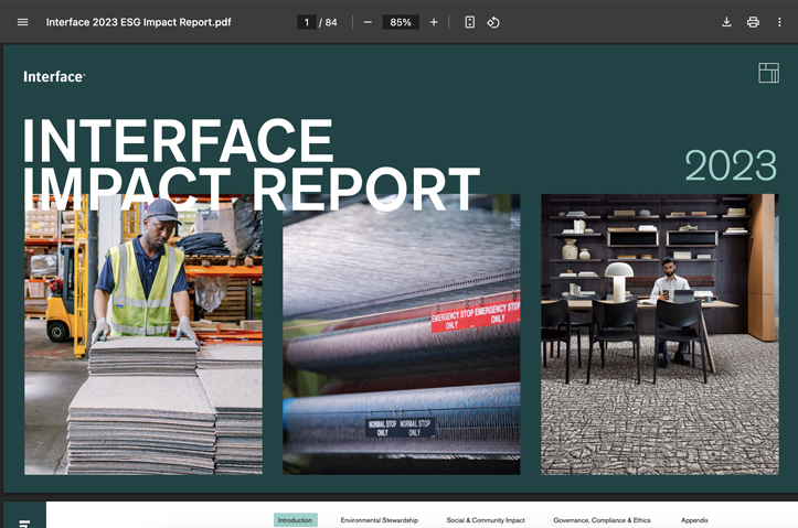 Interface 2023 Impact Report by Interface, Inc.