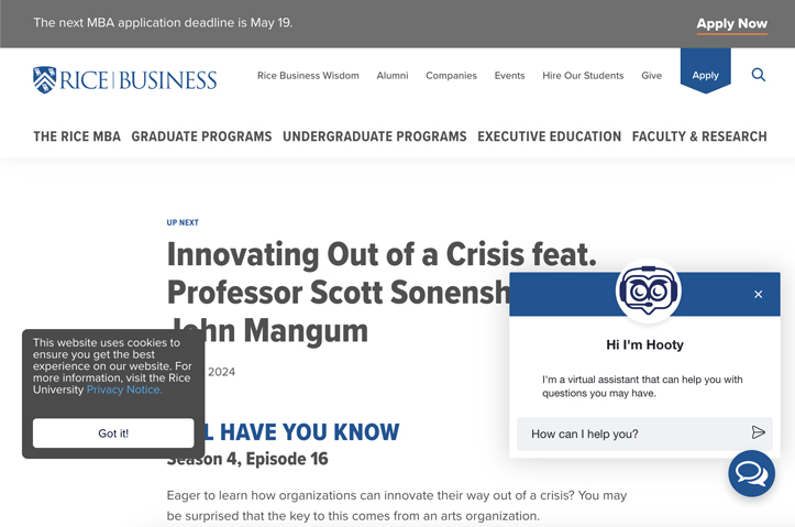 Owl Have You Know: The Rice Business Podcast by Rice Business: the business school at Rice University