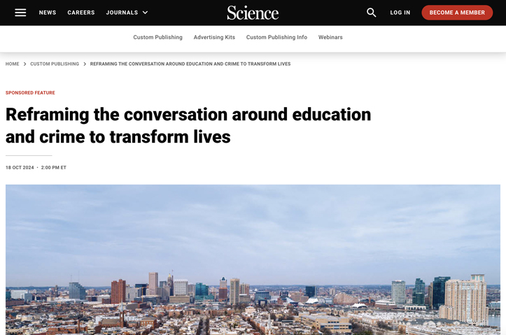 Reframing the conversation around education and crime to transform lives by Freelance writer