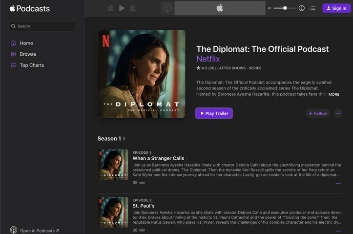 The Diplomat: The Official Podcast by Netflix Podcasts
