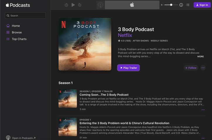 3 Body Podcast by Netflix Podcasts