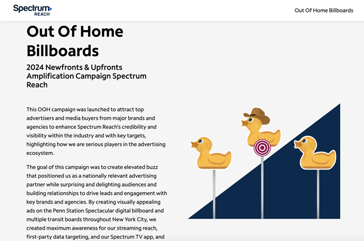 2024 Newfronts & Upfronts Amplification Campaign - OOH Billboards by KERNEL, CREATED BY SPECTRUM REACH