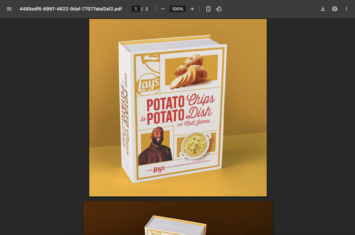 Lay's Potato Chip to Potato Dish Cookbook Kit by PepsiCo