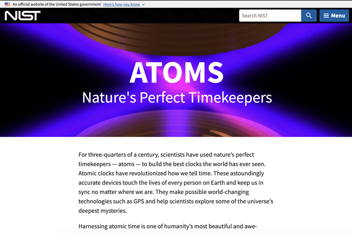 Atoms: Nature's Perfect Timekeeper by National Institute of Standards and Technology (NIST)