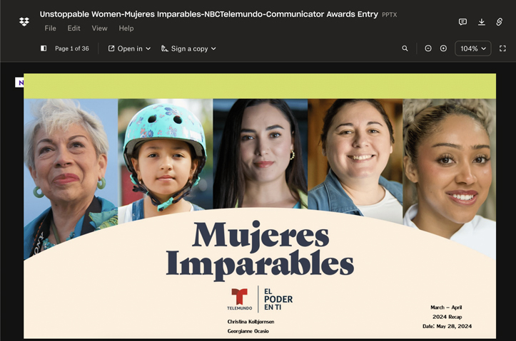 Be Unstoppable by NBCUniversal Telemundo Enterprises