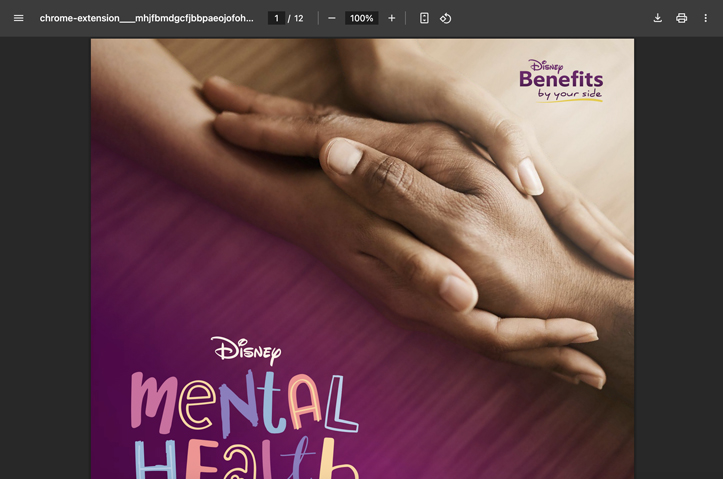 Disney Mental Health Resource Guide by The Walt Disney Company