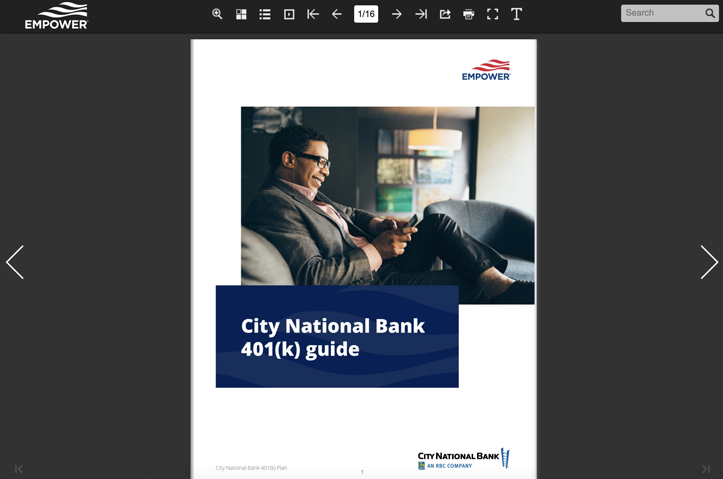 City National Bank Plan Design Change Announcement and 401(k) Guide by Empower
