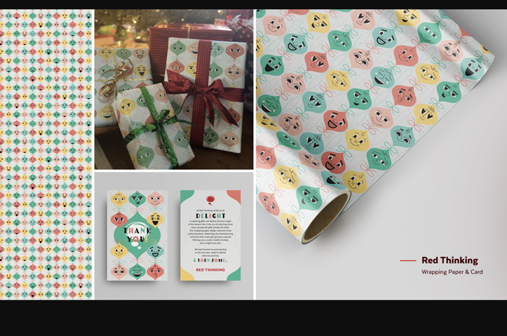 Red Thinking Wrapping Paper by Red Thinking LLC