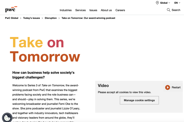 Take on Tomorrow by PwC's strategy+business